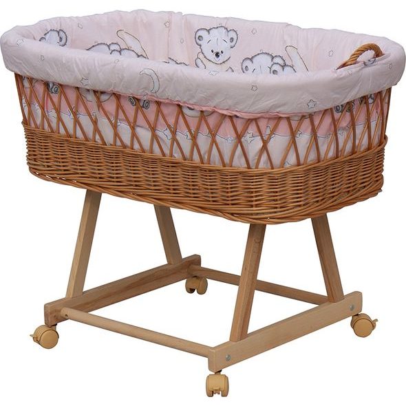 SCARLETT MOJŽÍŠŮV KOŠÍK S PODVOZKEM PRO MIMINKO TORO RŮŽOVÁ - KOŠÍKY A KOLÉBKY - SPINKÁNÍ