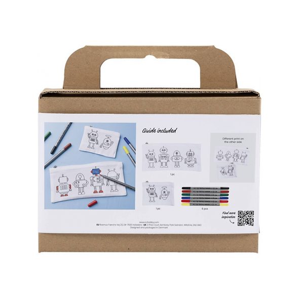 CREATIV COMPANY KREATIVNÍ SADA MINI CRAFT KIT TEXTILE COLOURING ROBOT - VÝTVARNÉ POMŮCKY A HRAČKY - PRO DĚTI