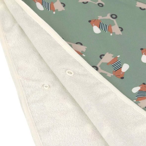 LÄSSIG PONČO SCOOTER/DOG GREEN - UV OBLEČENÍ - PRO DĚTI