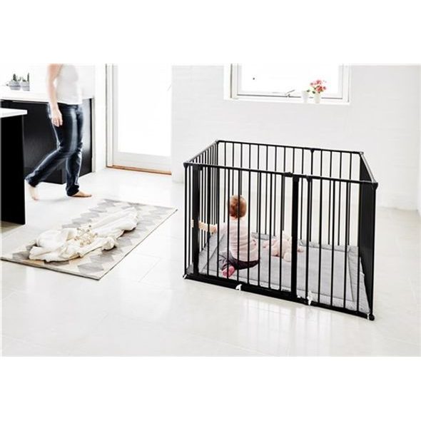 BABYDAN DĚTSKÁ OHRÁDKA SQUARE PLAYPEN ČERNÁ S MATRACÍ - OHRÁDKY - KOUPÁNÍ A ZDRAVÍ