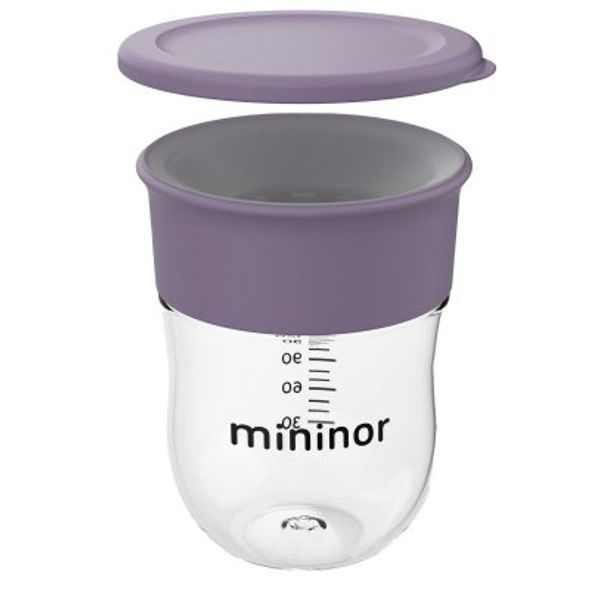 MININOR TRÉNINKOVÝ HRNEČEK 220 ML LILAC FLOWER - DĚTSKÉ HRNEČKY - KRMENÍ