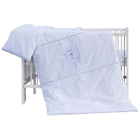 SCARLETT DĚTSKÉ POVLEČENÍ 2-DÍLNÉ PÉŤA BÍLÉ 100X135CM - POVLEČENÍ DO POSTÝLKY - SPINKÁNÍ