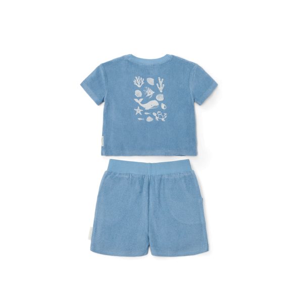 LITTLE DUTCH TRIČKO A KRAŤASY OCEAN SEA LIFE BLUE VEL. 98/104 - SOUPRAVY - PRO DĚTI