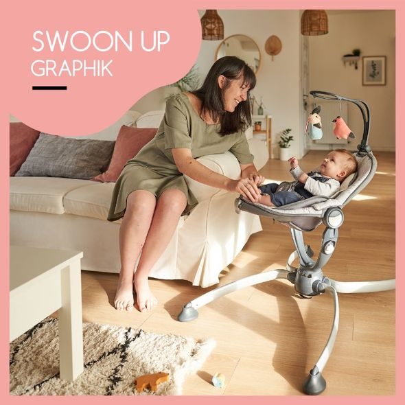 BABYMOOV LEHAČKA SWOON UP GRAPHIK - LEHÁTKA A HOUPADLA - SPINKÁNÍ