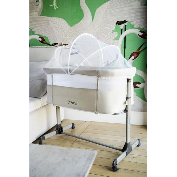 MOMI POSTÝLKA REVO TMAVĚ ŠEDÁ - KOŠÍKY A KOLÉBKY - SPINKÁNÍ