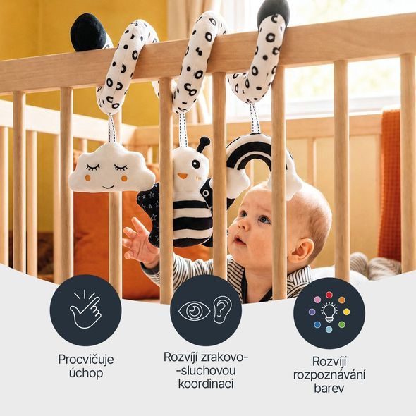 ZOPA SENZORICKÁ AKTIVITY HRAZDA - SPIRÁLY NA POSTÝLKU / AUTOSEDAČKU - PRO DĚTI