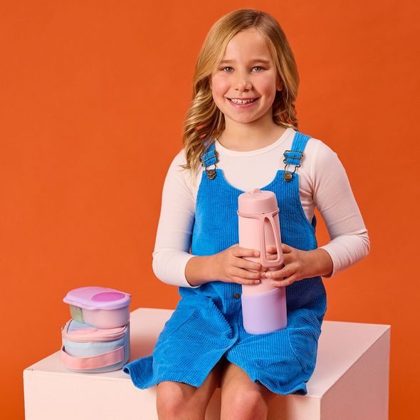 B.BOX SILIKONOVÝ CHRÁNIČ PRO TERMOLÁHEV 690 ML - LILAC LOVE - SPORTOVNÍ LAHVE - KRMENÍ