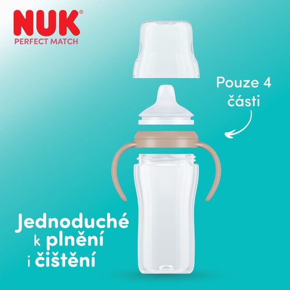 NUK PERFECT MATCH LAHVIČKA NA UČENÍ SHEEP 260 ML - KOJENECKÉ LAHVE - KRMENÍ