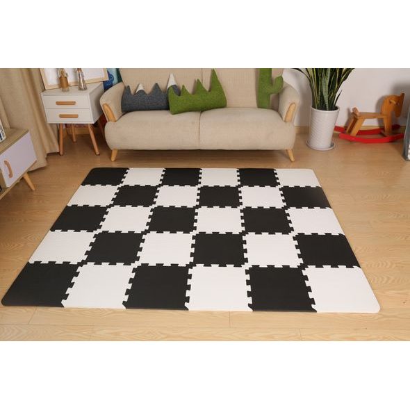 KINDERKRAFT PODLOŽKA PĚNOVÁ PUZZLE LUNO BLACK 30KS - HRACÍ PODLOŽKY NA ZEM - SPINKÁNÍ