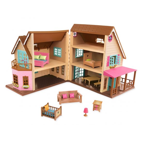 LI'L WOODZEEZ DOMEČEK VELKÝ HILLSIDE COTTAGE - DOPLŇKY PRO FIGURKY - PRO DĚTI