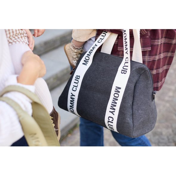 CHILDHOME PŘEBALOVACÍ TAŠKA MOMMY CLUB SIGNATURE CANVAS BLACK - PŘEBALOVACÍ TAŠKY - KOČÁRKY A PŘÍSLUŠENSTVÍ