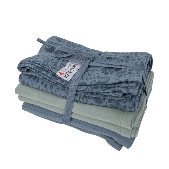 LODGER SWADDLER FLOWER TRIBE 3BALENÍ 70 X 70 CM OCEAN - LÁTKOVÉ PLENY SKLÁDANÉ - PŘEBALOVÁNÍ