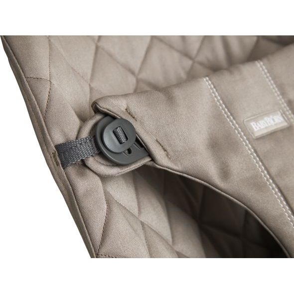 BABYBJORN LEHÁTKO BABYBJÖRN BOUNCER BLISS SAND GREY WOVEN + HRAČKA OČIČKA GOOGLY EYES - LEHÁTKA A HOUPADLA - SPINKÁNÍ