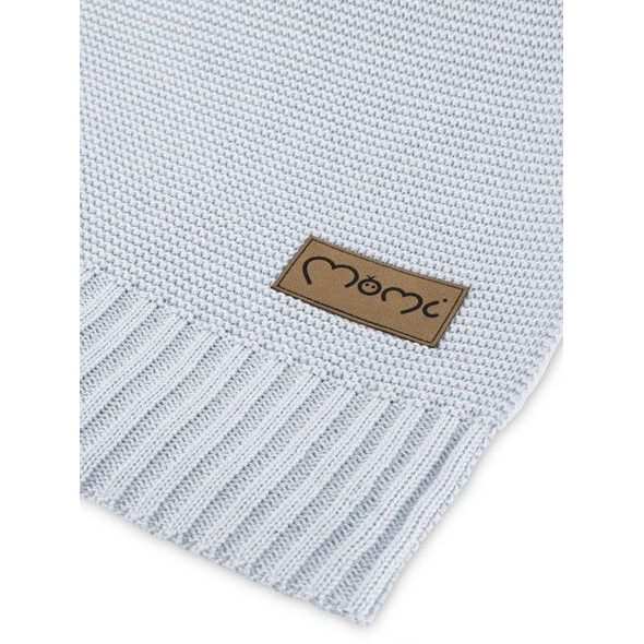 MOMI DĚTSKÁ PLETENÁ DEKA MOMI HUG ŠEDÁ - DĚTSKÉ DEKY PRO MIMINKA - SPINKÁNÍ