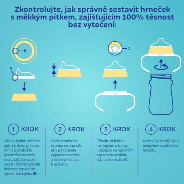 CANPOL BABIES HRNEČEK SE SILIKONOVÝM PÍTKEM FIRSTCUP BONJOUR PARIS 250ML MODRÝ - DĚTSKÉ HRNEČKY - KRMENÍ