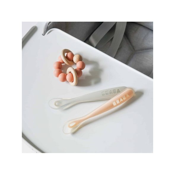BEABA PRVNÍ LŽIČKA SILIKONOVÁ PINK - LŽIČKY A PŘÍBORY - KRMENÍ