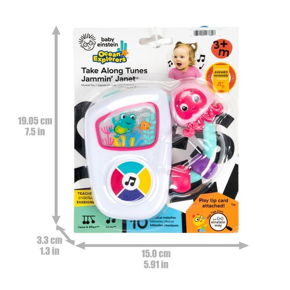 BABY EINSTEIN HRAČKA HUDEBNÍ MULTISENZORICKÁ TUNES JAMMIN JANET™, 3M+ - SENZORICKÉ HRAČKY - PRO DĚTI