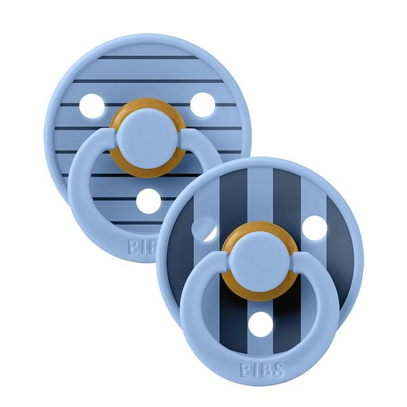 BIBS STUDIO COLOUR PIN DUDLÍKY Z PŘÍRODNÍHO KAUČUKU 2KS VEL. 2 - ŠIDÍTKA A DOPLŇKY - KRMENÍ