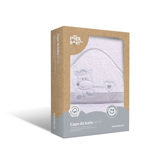 INTERBABY OSUŠKA FROTÉ OVEČKA - BÍLÁ ŠEDÝ LEM - OSUŠKY A DĚTSKÉ ŽUPANY - KOUPÁNÍ A ZDRAVÍ