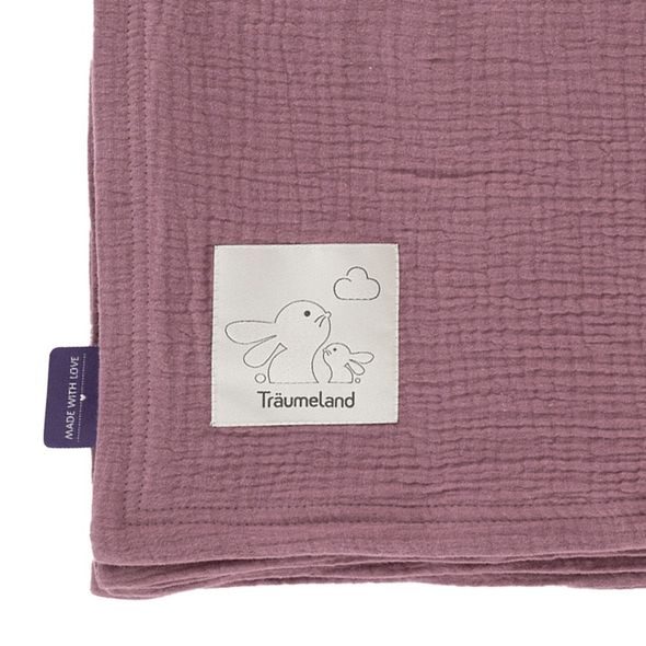 TRÄUMELAND MUŠELÍNOVÁ DEKA 100 X 75 CM PFLAUME - DĚTSKÉ DEKY PRO MIMINKA - SPINKÁNÍ