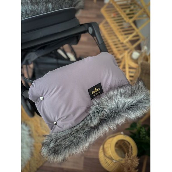 EMITEX RUKÁVNÍK LUXURY SOFT DARK GREY - RUKÁVNÍKY NA KOČÁREK - KOČÁRKY A PŘÍSLUŠENSTVÍ