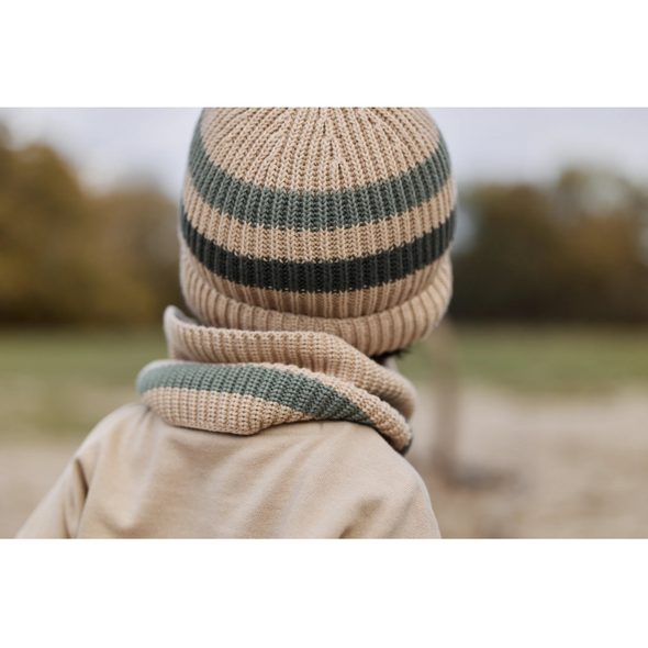 LITTLE DUTCH ŠÁLA PLETENÁ KRUHOVÁ WARM TAUPE ONE SIZE - ČEPIČKY A KLOBOUČKY - PRO DĚTI