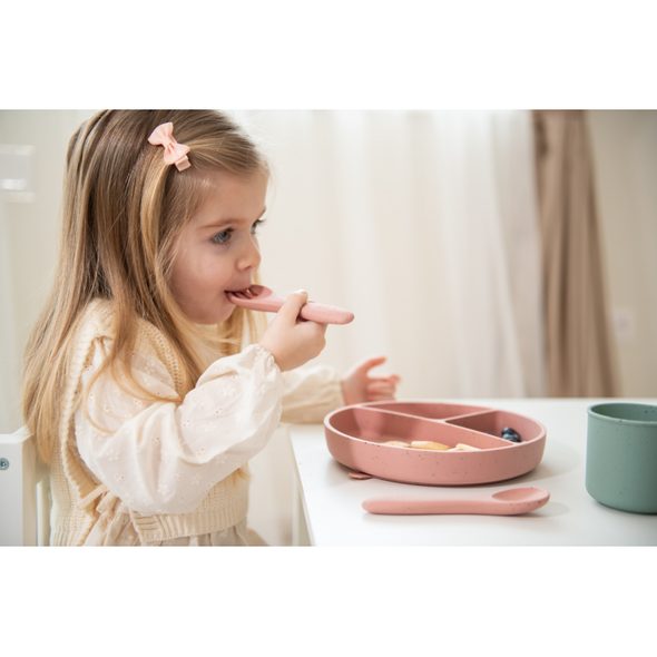 KIKKABOO LŽIČKA PLATINUM SILICONE BLUSH - LŽIČKY A PŘÍBORY - KRMENÍ