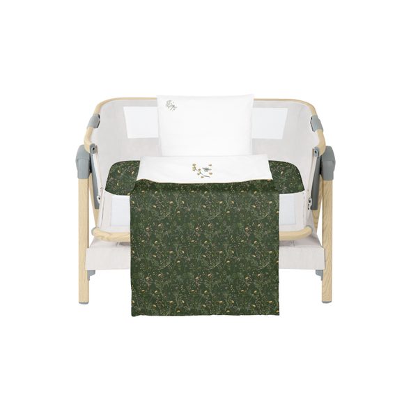KIKKABOO LOŽNÍ SADA S POVLEČENÍM 3KS DO POSTÝLKY 50X85 CM SECRET GARDEN GREEN - POVLEČENÍ DO POSTÝLKY - SPINKÁNÍ