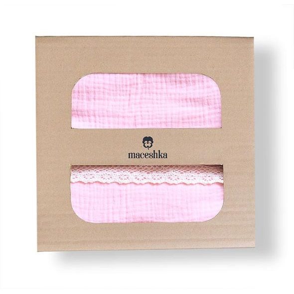 MACESHKA MUŠELÍNOVÉ POVLEČENÍ NATURE S OZDOBNÝM OKRAJEM - POVLEČENÍ DO POSTÝLKY - SPINKÁNÍ