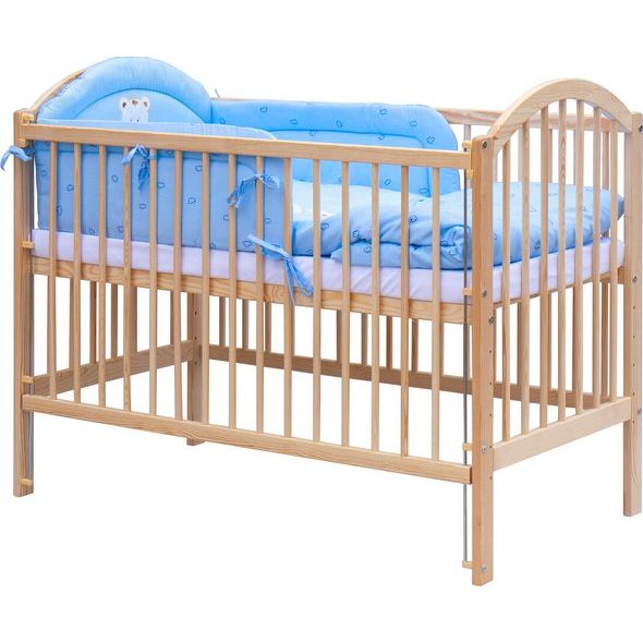 SCARLETT POSTÝLKA 120X60CM S KOMPLETNÍ VÝBAVOU MÉĎA MODRÁ - DŘEVĚNÉ POSTÝLKY - SPINKÁNÍ