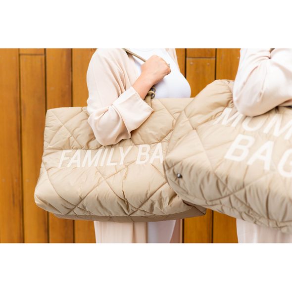 CHILDHOME CESTOVNÍ TAŠKA FAMILY BAG PUFFERED BEIGE - PŘEBALOVACÍ TAŠKY - KOČÁRKY A PŘÍSLUŠENSTVÍ