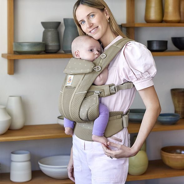 ERGOBABY OMNI BREEZE - SOFT OLIVE DIAMOND - ERGONOMICKÁ NOSÍTKA - NOŠENÍ & SPORT