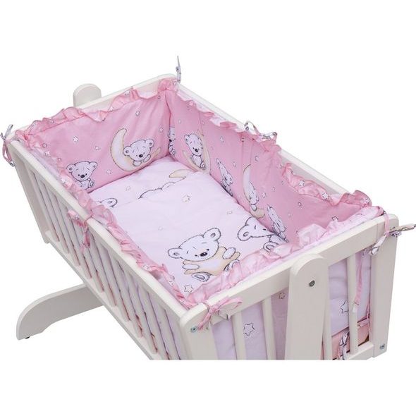 SCARLETT DĚTSKÁ KOLÉBKA BÍLÁ - 90X41CM S KOMPLETNÍ VÝBAVOU TORO BARVA SOUPRAVY: TORO MODRÁ - KOŠÍKY A KOLÉBKY - SPINKÁNÍ