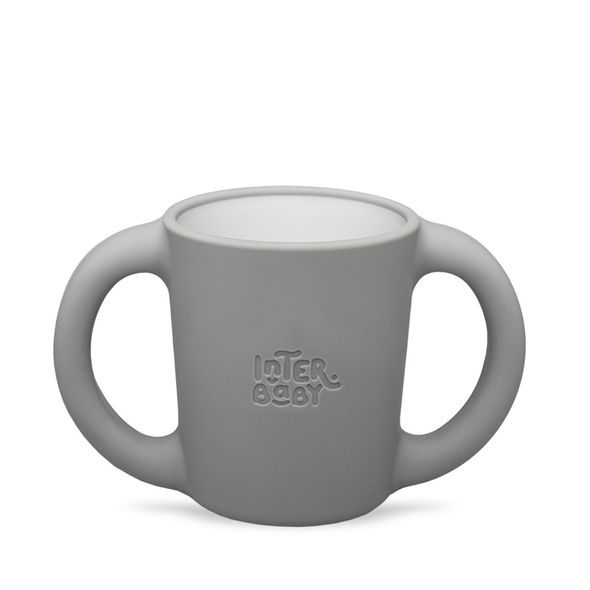 INTERBABY JÍDELNÍ SET SILIKONOVÝ - ŠEDÝ - MISKY, TALÍŘKY A PODLOŽKY - KRMENÍ