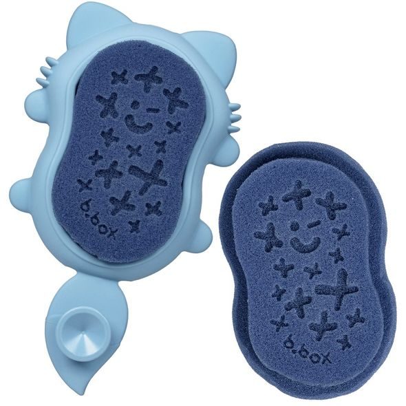 B.BOX DĚTSKÝ KOUPACÍ KARTÁČ S HOUBIČKOU - MODRÝ - ŽÍNKY A HOUBIČKY - KOUPÁNÍ A ZDRAVÍ