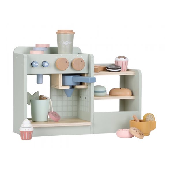 LITTLE DUTCH KÁVOVAR DŘEVĚNÝ VELKÝ S PŘÍSLUŠENSTVÍM COFFEE HOUSE - LITTLE DUTCH - PRO DĚTI