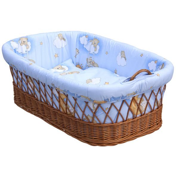 SCARLETT MOJŽÍŠŮV KOŠÍK PRO MIMINKO MRÁČEK - MODRÁ - KOŠÍKY A KOLÉBKY - SPINKÁNÍ