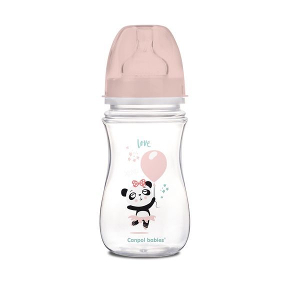 CANPOL BABIES LÁHEV SE ŠIROKÝM HRDLEM EXOTIC ANIMALS 240ML - KOJENECKÉ LAHVE - KRMENÍ