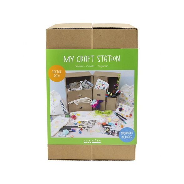 CREATIV COMPANY KREATIVNÍ SADA MAXI BOX SE ZÁSUVKAMI DEKOROVÁNÍ TEXTILU - VÝTVARNÉ POMŮCKY A HRAČKY - PRO DĚTI