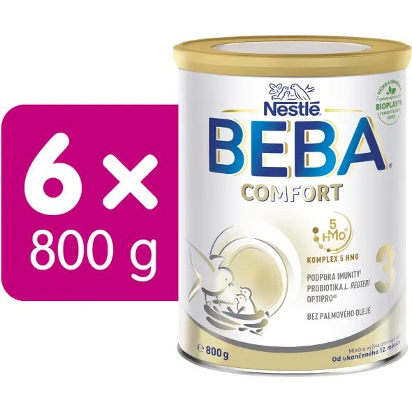 BEBA 6X COMFORT 3, 5HMO (800G) - KOJENECKÁ MLÉKA - KRMENÍ