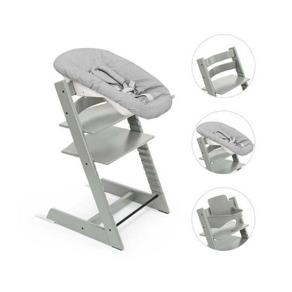 STOKKE® TRIPP TRAPP® + NOVOROZENECKÁ SADA + BABY SET ZVÝHODNĚNÁ SADA - JÍDELNÍ ŽIDLIČKY DŘEVĚNÉ - KRMENÍ