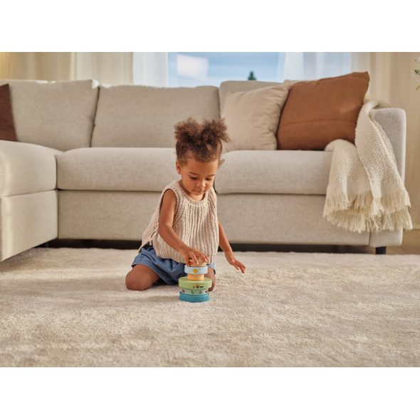 TINY LOVE NASAZOVACÍ KROUŽKY DŘEVĚNÉ FARMERS FUNDAY - STOHOVACÍ HRAČKY - PRO DĚTI