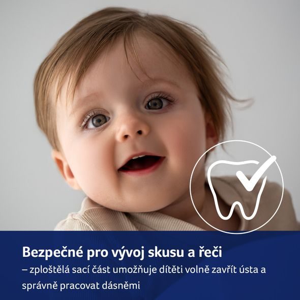 LOVI DUDLÍK SVÍTÍCÍ SILIKONOVÝ DYNAMICKÝ TEDDY LOVE 0-6M 2KS - ŠIDÍTKA A DOPLŇKY - KRMENÍ