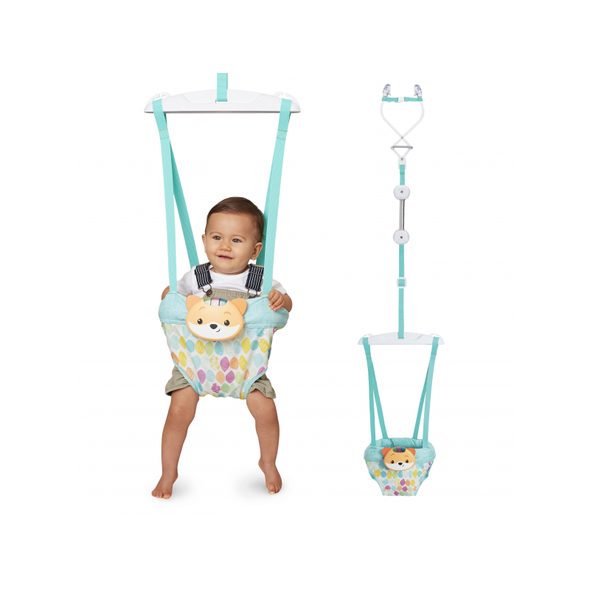 INFANTINO SKÁKADLO DO DVEŘÍ 2V1 MUSIC & LIGHTS - LEHÁTKA A HOUPADLA - SPINKÁNÍ