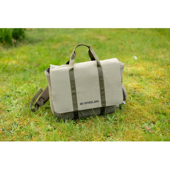 CHILDHOME ŠKOLNÍ TAŠKA CANVAS KHAKI - BATOHY A TAŠKY - PRO DĚTI