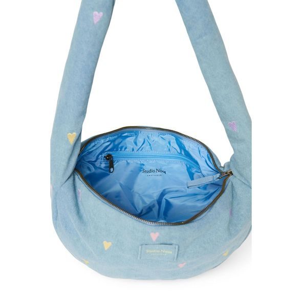 STUDIO NOOS DENIM MINI CROSS BODY BAG | HEARTS LIGHT BLUE HEARTS - DOPLŇKY - PRO MAMINKY