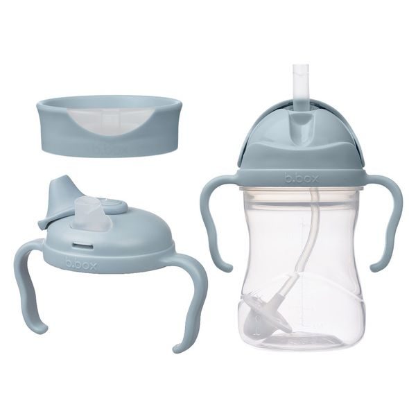 B.BOX UNIVERZÁLNÍ SADA NA PITÍ 3V1, 240 ML - MODRÁ - DĚTSKÉ HRNEČKY - KRMENÍ