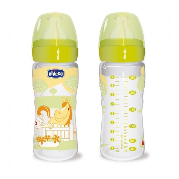 CHICCO FYZIOLOGICKÁ PP LÁHEV,250ML,SILIKONOVÝ DUDLÍK REGULOVATELNÝ - KOJENECKÉ LAHVE - KRMENÍ