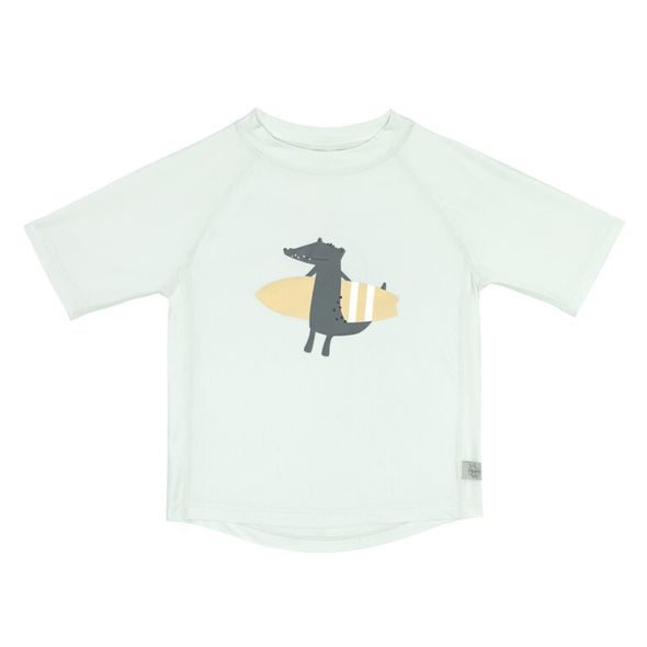 LÄSSIG SPLASH SHORT SLEEVE RASHGUARD CROCODILE SEA FOAM 19-24 MO. - TRIČKA KRÁTKÝ / DLOUHÝ RUKÁV - PRO DĚTI