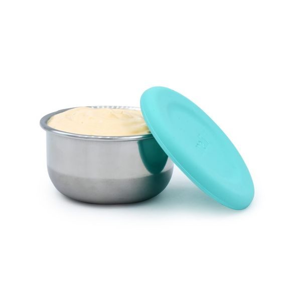 MELII NEREZOVÁ DÓZA 89 ML SE SILIKONOVÝM VÍČKEM 3KS - MODRÁ/ ZELENÁ - USKLADNĚNÍ JÍDLA - KRMENÍ